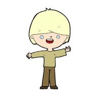 comic cartoon happy boy N7
