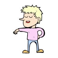 comic cartoon man making dismissive gesture