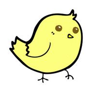 comic cartoon bird N20