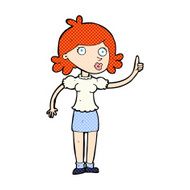 comic cartoon woman with idea N20
