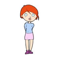 comic cartoon surprised girl N2