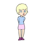 comic cartoon pretty woman N13