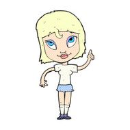 comic cartoon woman with idea N21