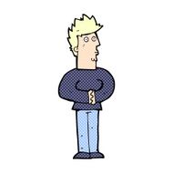 comic cartoon nervous man N7