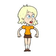 comic cartoon surprised woman N13