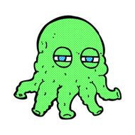 comic cartoon alien face N2