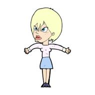 comic cartoon annoyed girl