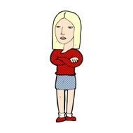 comic cartoon woman with folded arms N2