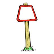 comic cartoon road sign