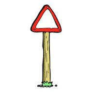 comic cartoon road sign N2