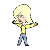 comic cartoon woman gesturing N2