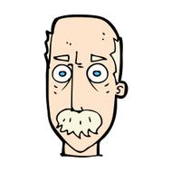comic cartoon man with mustache N4