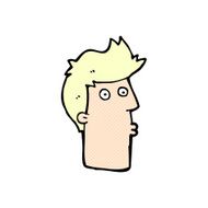comic cartoon surprised man N11