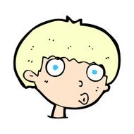 comic cartoon surprised boy