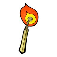 comic cartoon burning match N3