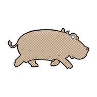 comic cartoon hippopotamus
