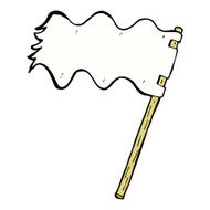 comic cartoon white flag N2