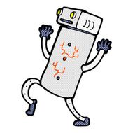 comic cartoon robot N10