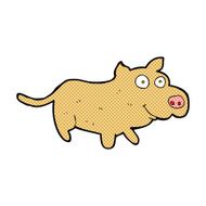 comic cartoon happy little dog