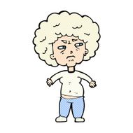 comic cartoon annoyed old woman N2