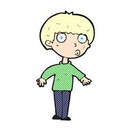 comic cartoon surprised boy N2