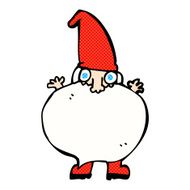 comic cartoon tiny santa