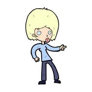 comic cartoon woman pointing N15