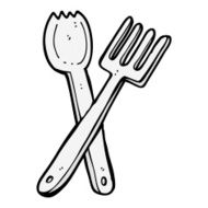 comic cartoon cutlery