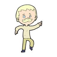 comic cartoon man with mustache pointing N3