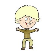 comic cartoon happy boy laughing N2