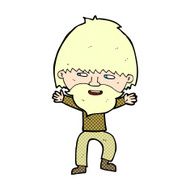 comic cartoon happy man with beard N4