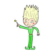 comic cartoon magic christmas elf