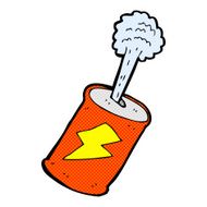 comic cartoon fizzing soda can N4