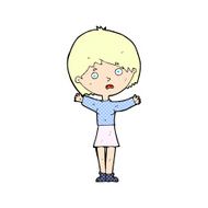 comic cartoon worried woman N5