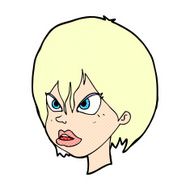 comic cartoon annoyed woman N13