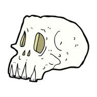 comic cartoon spooky skull N12