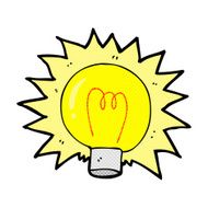 comic cartoon electric light bulb N5