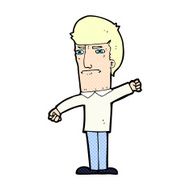 comic cartoon angry man N7