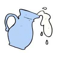 comic cartoon milk jug
