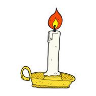 comic cartoon burning candle