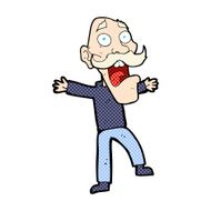 comic cartoon shocked old man N2