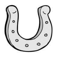 comic cartoon horseshoe