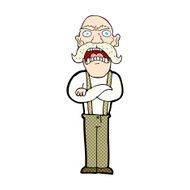 comic cartoon shocked old man N3