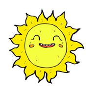 comic cartoon happy sun