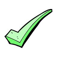 comic cartoon positive tick symbol