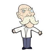 comic cartoon angry old man N9