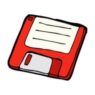 comic cartoon old computer disk