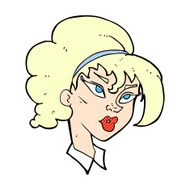 comic cartoon pretty woman N14
