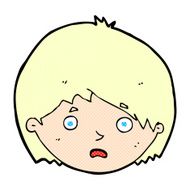 comic cartoon unhappy boy N3