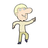 comic cartoon happy man dancing N3